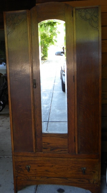Amazing Antique Wardrobe With Mirror Pics