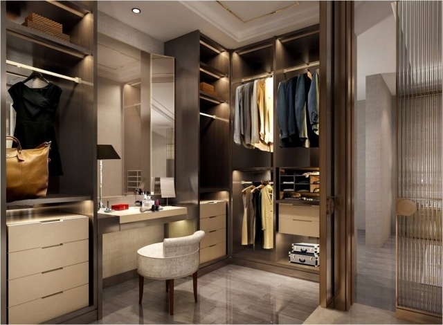 Amazing Walk In Wardrobe With Dressing Table Photos