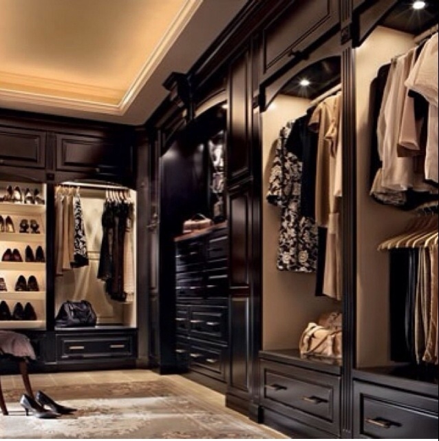 Amazing Wood Walk In Closet Picture
