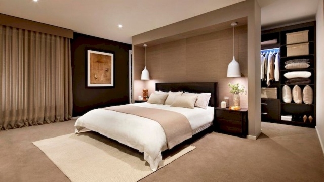 Amazingly Walk In Closet Behind Bed Images