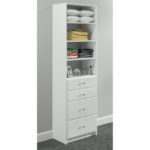Astonishing White Closet Organizer With Drawers Photo