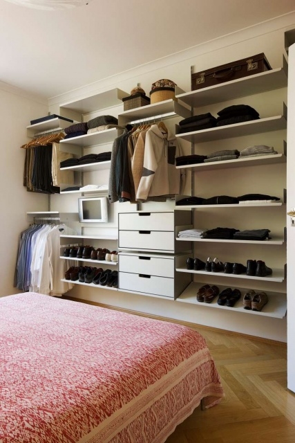 Attractive Bedroom Shelves For Clothes Image