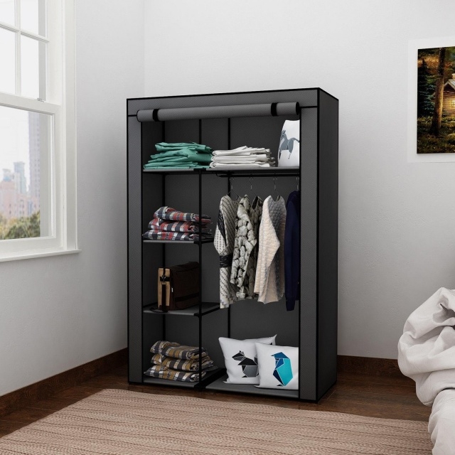 Attractive Bedroom Shelves For Clothes Photo