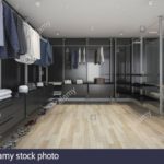 Attractive Dark Walk In Closet Photo