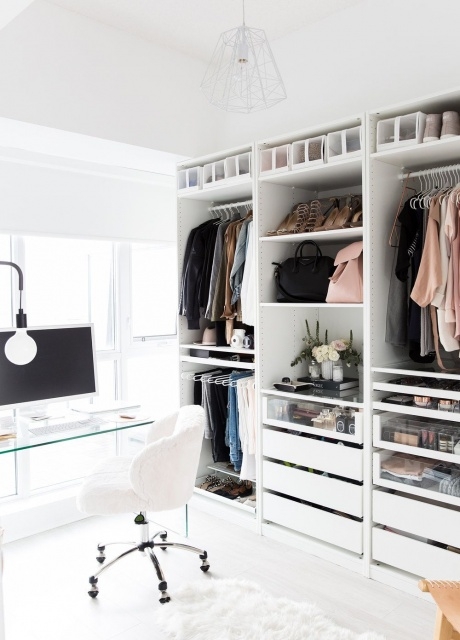 Attractive Walk In Closet Office Combo Picture