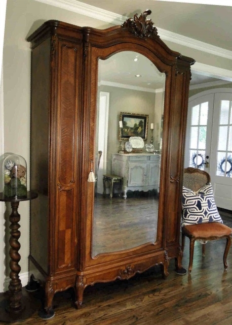 Awesome Antique Wardrobe With Mirror Pictures