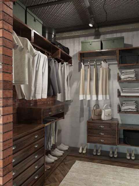 Best Walk In Closet Industrial Pic
