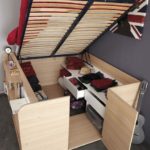 Classy Bed With Walk In Closet Underneath Images