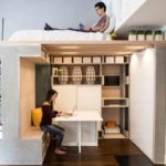 Classy Bed With Walk In Closet Underneath Pic