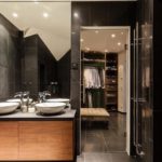 Classy Closet With Bathroom Design Image