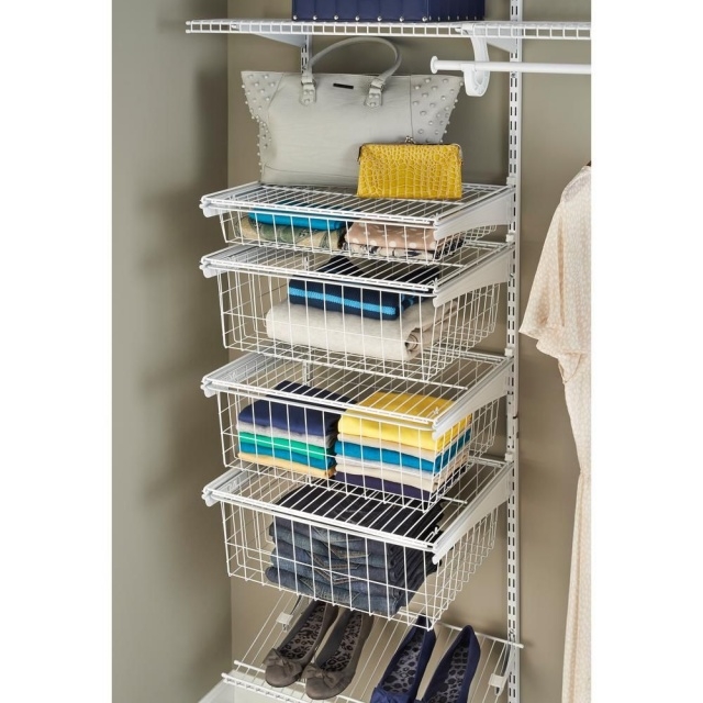 Classy Metal Closet Organizer With Drawers Pictures