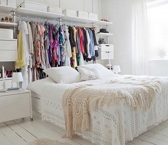 Classy Storage Ideas For Bedrooms Without Closets Image