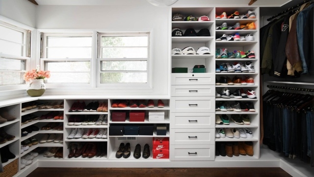 Classy Walk In Closet For Shoes Photos