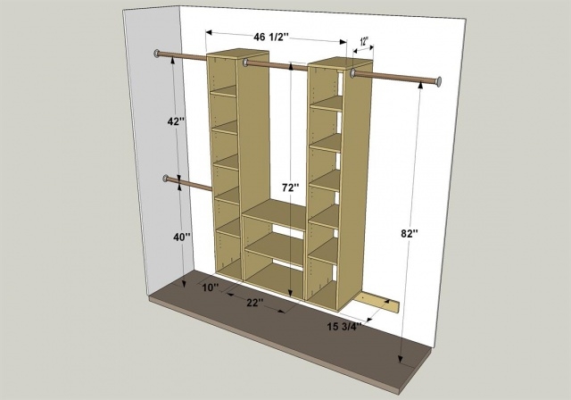 Contemporary Closet Organizer Plans Photo