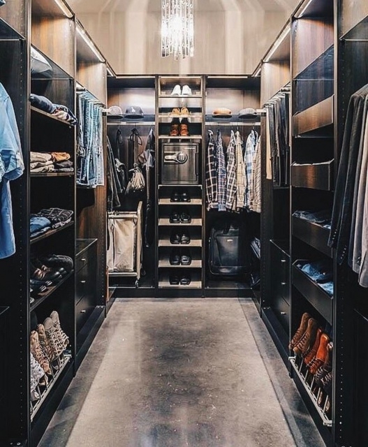 Contemporary Men Walk In Wardrobe Pic