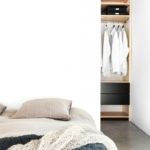 Easy Walk In Closet Behind Bed Picture