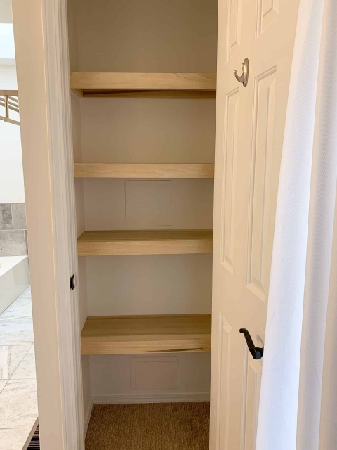 Elegant Diy Wood Closet Shelves Image