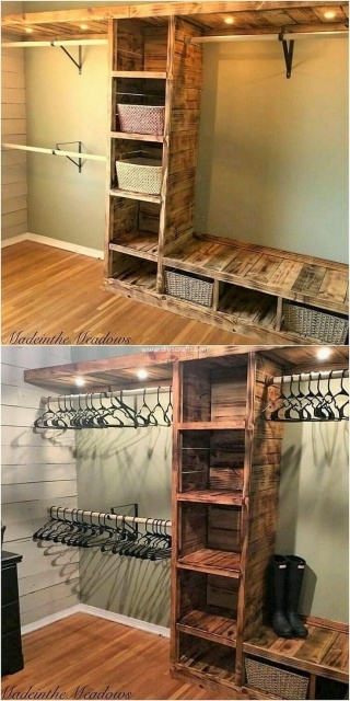 Fantastic Pallet Closet Ideas Images