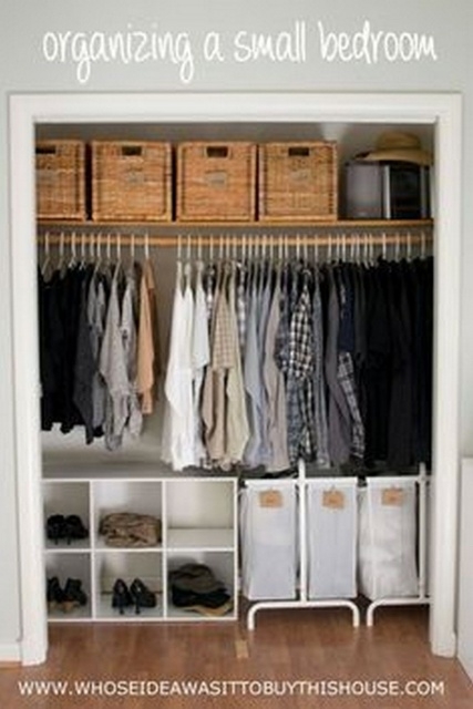 Fascinating Small Bedroom Closet Storage Ideas Image