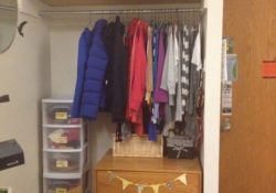 Fresh Dorm Room Closet Organization Photo