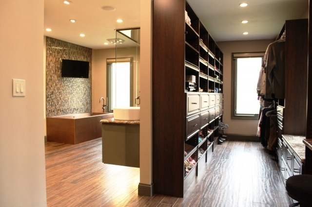 Good Walk In Closet With Bathroom Combination Design Images