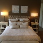 Gorgeous Walk In Closet Behind Bed Picture