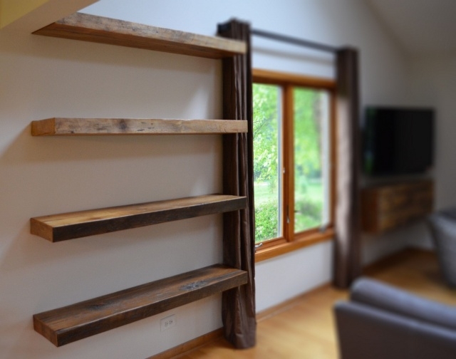Inspiring Floating Shelves For Clothes Photos