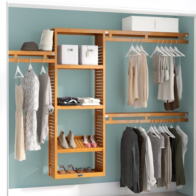 Inspiring Wood Closet Shelving Pic
