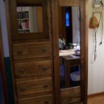 Interesting Antique Wardrobe With Mirror Photo
