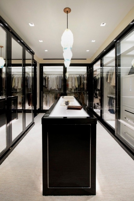 Interesting Black Walk In Closet Pic