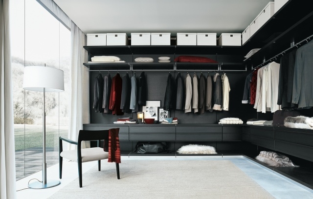 Luxury Walk In Closet Black Picture