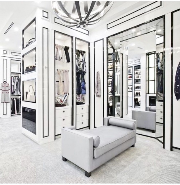 Mesmerizing Black And White Closet Photo