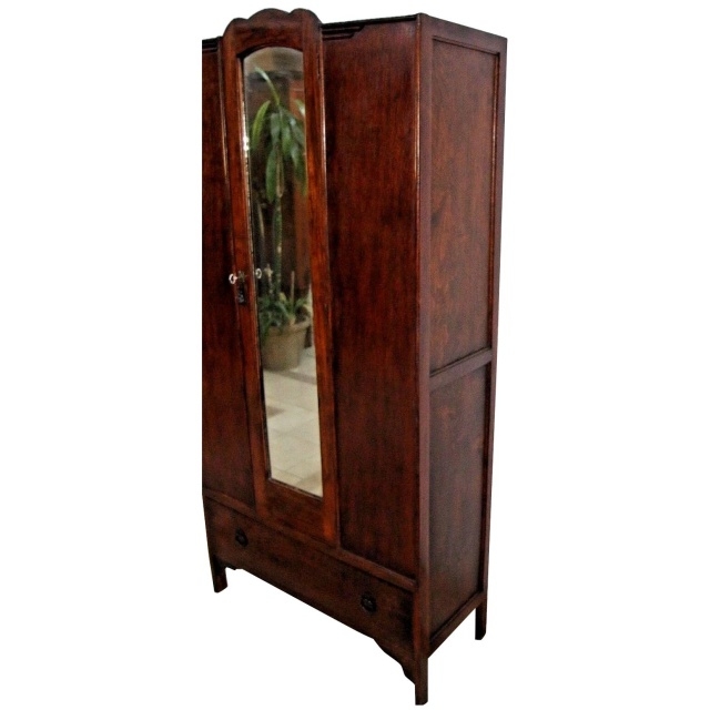 Most Creative Antique Wardrobe With Mirror Image