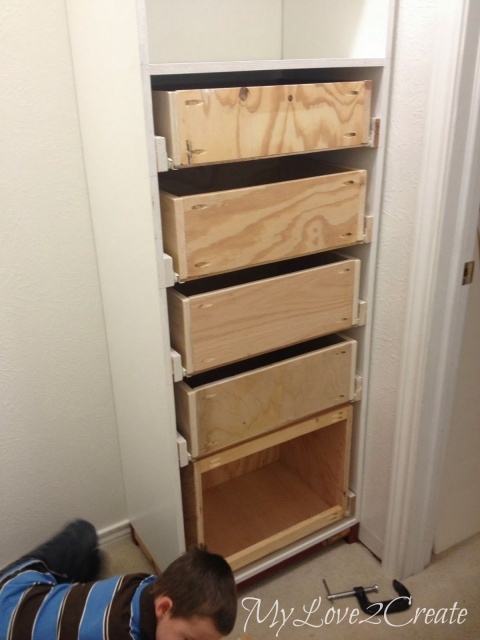Most Creative Built In Closet Drawers Photo