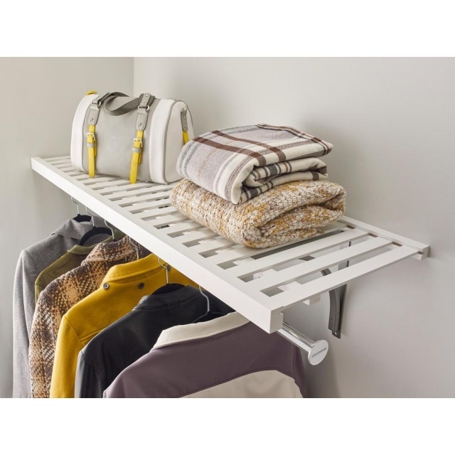 Popular White Wood Closet Shelving Pic