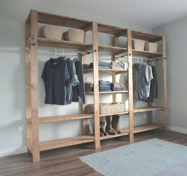 Simple Diy Wood Closet Shelves Pics