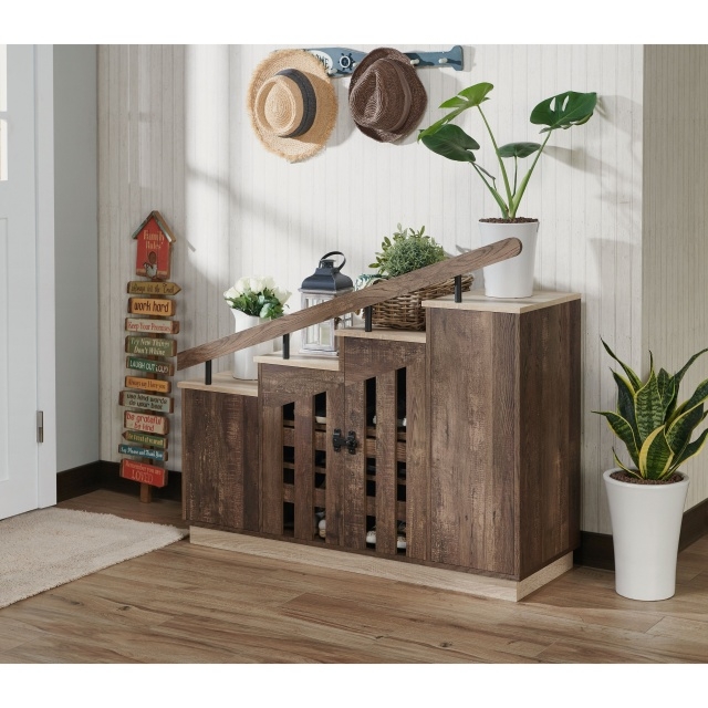 Simple Rustic Shoe Storage Cabinet Photo