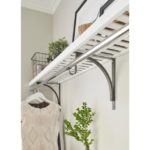 Simple White Wood Closet Shelving Image
