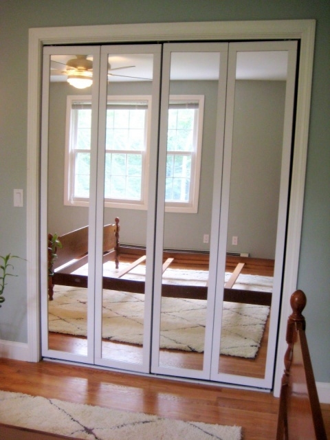 Stunning Folding Mirror Closet Doors Photo