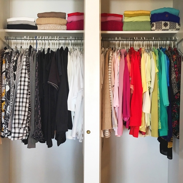 Stunning How To Organize Your Closet By Color Pics