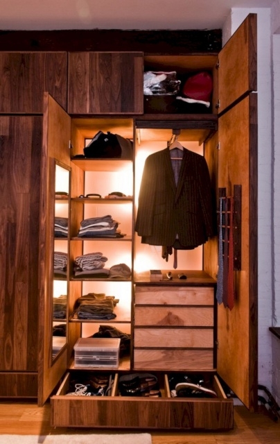 Stunning Men's Wardrobe Design Ideas Photos