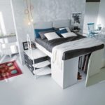 Stylish Bed With Walk In Closet Underneath Photo