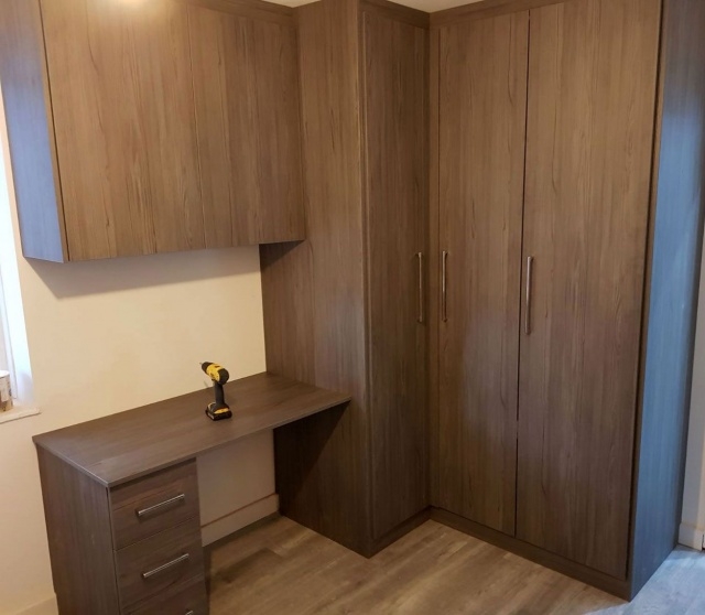 Stylish Corner Wardrobe Designs For Small Bedroom Pictures