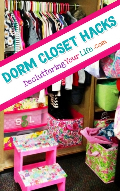 Stylish Dorm Room Closet Organization Pic