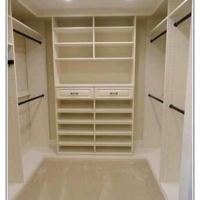 Stylish Small Square Walk In Closet Ideas Pics