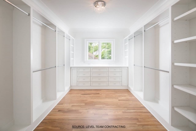 Stylish Walk In Closet With Window Photo