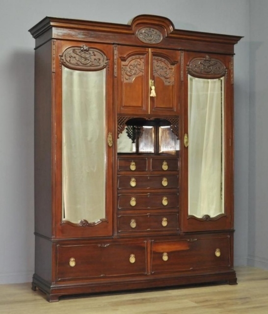 Top Antique Wardrobe With Mirror Pics