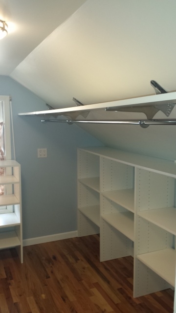 Top Closet Organization Ideas For Slanted Roof Attic Space Pictures