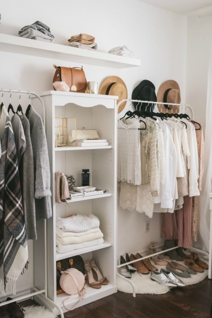 Top Open Concept Closet In Bedroom Photos
