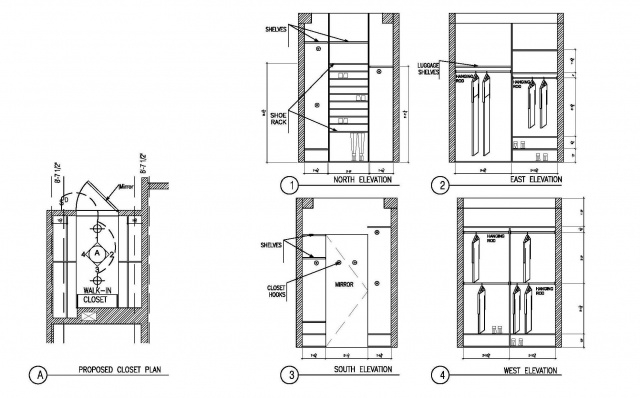 Top Walk In Closet Dimensions Photos